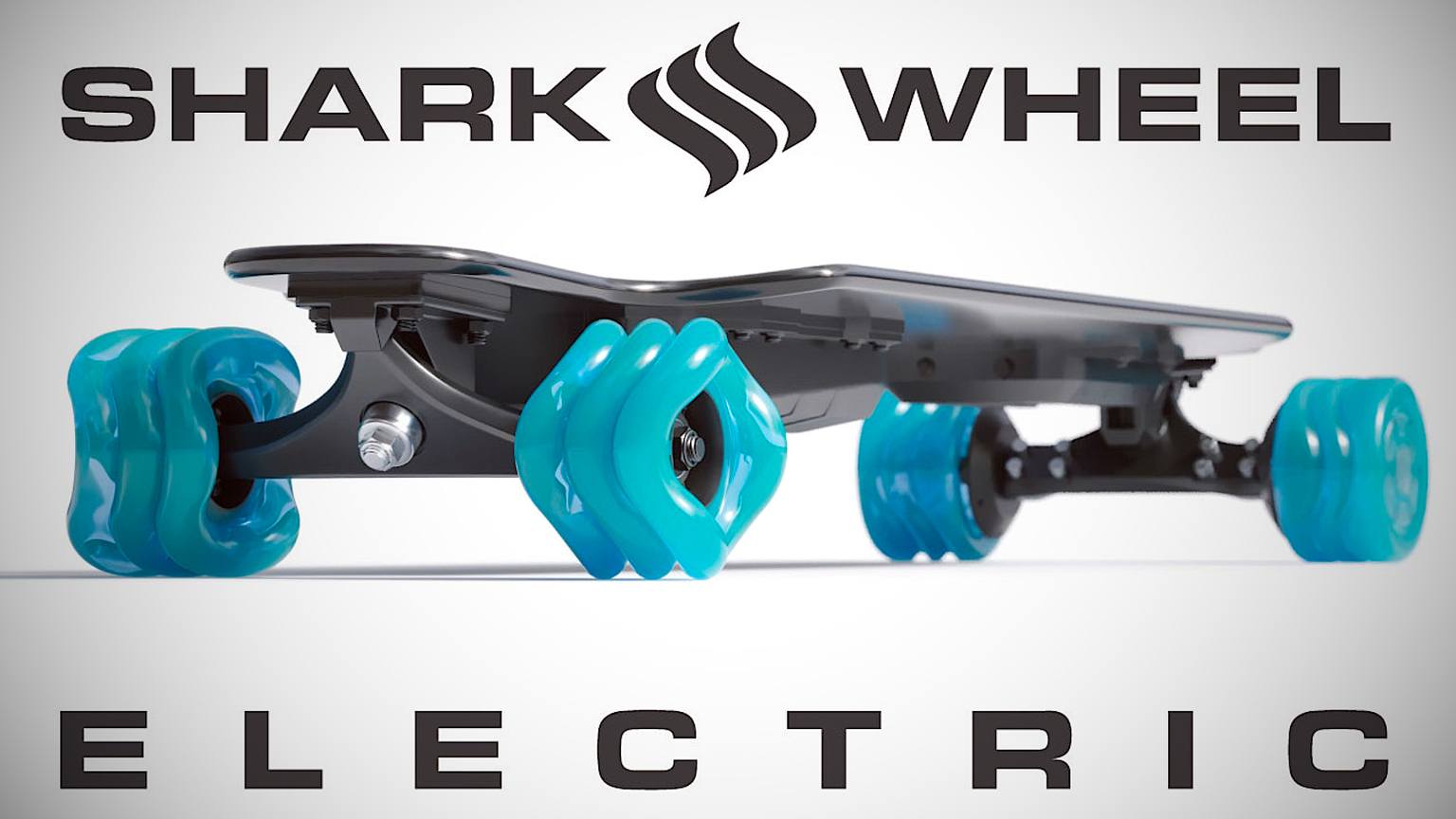 Shark Electric Skateboard has square wheels and slim board GrumpyFoot